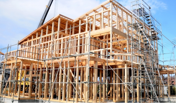 構造材の施工(軸組工事)