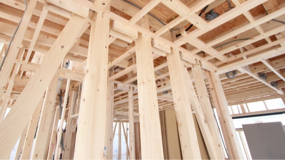 構造材の施工(軸組工事)